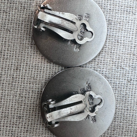 925 silver hermes mini bold chandal earring – klenspop Hermes Silver Earrings